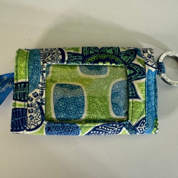 NWOT VERA BRADLEY Quick Swipe ID Case Wallet Key Ring 12425-122 Doodle Daisy B7 - Picture 3 of 6